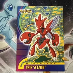 SCIZOR #212 POKEMON TRADING CARD TOPPS TV ANIMATION EDITION 2001 - Image 1