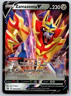 Zamazenta V - SWSH019 SWSH: Sword & Shield Promo Cards NM Pokemon Card TCG - Image 1