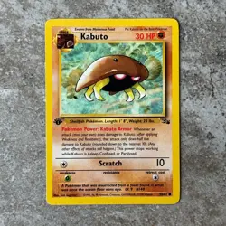 KABUTO 1st Edition 50/62 - Fossil Set 1999 WOTC Pokemon Card NM - Image 1