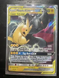 Pokemon TCG Pikachu & Zekrom GX Team Up Holo Card - Image 1