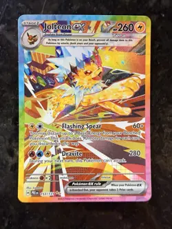 Pokemon TCG Jolteon EX Prismatic Evolutions Card 153/131 Fresh NM Condition - Image 1