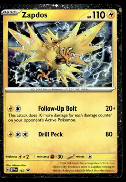 Pokemon TCG SV: Scarlet & Violet Promo Cards #157 Zapdos NM - Image 1