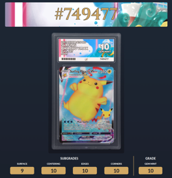 Pokemon TCG Celebrations Surfing Pikachu VMAX Card 009/025 - Ace 10 Gem Mint 💎 - Image 4