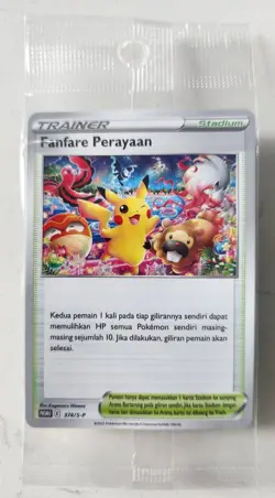 PIKACHU FANFARE PERAYAAN - 374/S-P - INDONESIAN SEALED POKEMON CARD U.S. Ship - Image 1