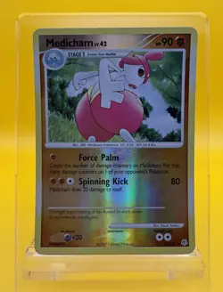Medicham 32/130 Rare Reverse Holo Diamond & Pearl Base Set Pokemon Card 2007 MP - Image 2