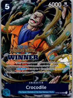 Crocodile (Winner Pack Vol. 5) SR One Piece Promotion Cards ST03-003 NM - Image 1