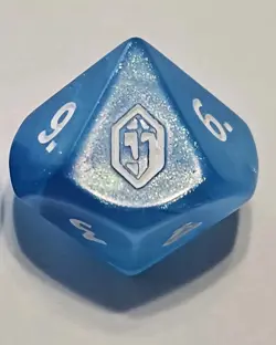 MTG FINAL FANTASY: Die Prerelease Blue Crystal D10 - Image 1