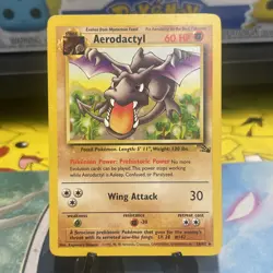 Aerodactyl 16/62 Fossil *Unlimited* *Rare* Pokemon Card TCG Non Holo MP Vintage - Image 1