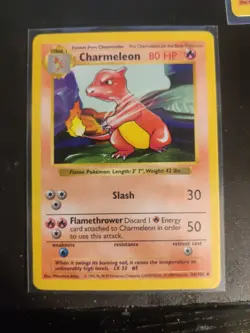 Pokemon Charmeleon X 3 24/102 WotC Base Set Shadowless Unlimited LP - Image 2