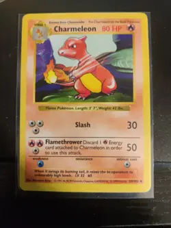 Pokemon Charmeleon X 3 24/102 WotC Base Set Shadowless Unlimited LP - Image 4