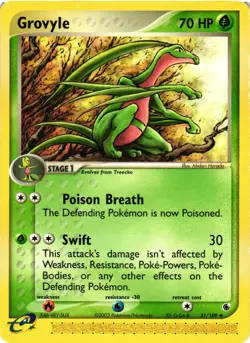 Pokemon TCG Grovyle 31/109 Ruby and Sapphire Uncommon MP - Image 1