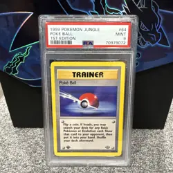 PSA 9 MINT 1999 Pokemon Game 1st Edition Jungle Poke Ball 64 - Image 1