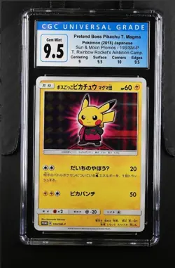 Pretend Boss Pikachu: 2018 Pokemon/SM-P Sun & Moon Promos - CGC 9.5 - Image 1