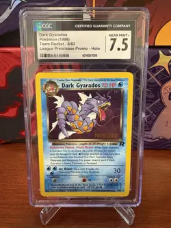 Dark Gyarados 8/82 - Prerelease - Team Rocket Holo Pokemon WOTC - CGC 7.5 - Image 1