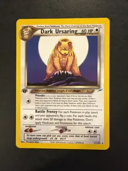 Dark Ursaring 1st Edition Neo Destiny 21/105 Non-Holo Rare Pokemon - Image 1