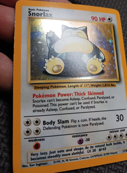 1999 Pokemon Jungle # 11 Snorlax Holo No Symbol LP+/NM - Image 3