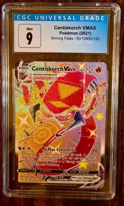 Pokemon Shining Fates Centiskorch VMAX Full Art SV109/SV122 CGC Mint 9 - Image 1