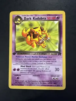 Dark Kadabra 1st Edition Team Rocket 39/82 Pokemon - Image 1