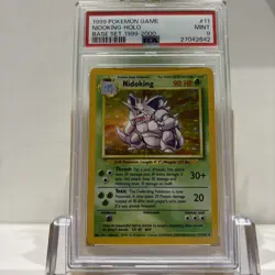 POKEMON BASE SET 1999-2000 “4TH PRINT” #11 NIDOKING HOLO PSA 9 Mint very low pop - Image 2