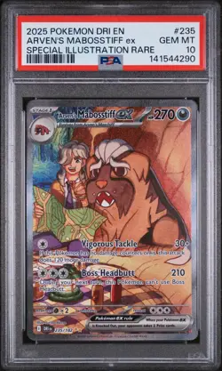 2025 Pokemon Destined Rivals Arven's Mabosstiff ex SIR PSA 10 Gem Mint - Image 1