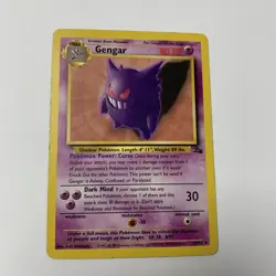 Gengar 20/62 - Pokemon Fossil Unlimited Rare Non Holo Vintage Wotc - Image 1