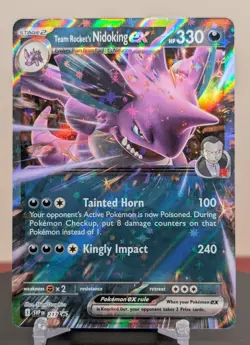 Pokemon Team Rocket's Nidoking ex #217 English SVP Black Star Promo - Image 1
