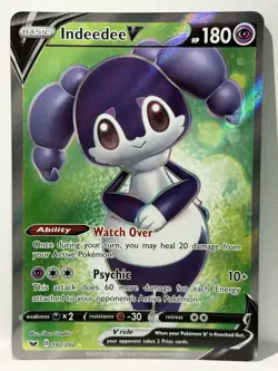 Shiny Indeedee V & V (Full Art) 192/202 114/122 Sword & Shield Pokemon TCG NM - Image 4