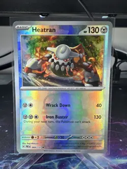 Pokemon TCG Heatran 068/131 Prismatic Evolutions Master Ball Reverse Holo NM/M - Image 1