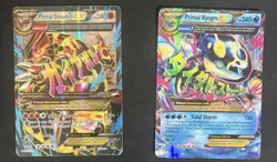 Pokemon TCG Primal Groudon EX Full Art HP-DMG & Primal Kyogre EX MP-HP - Image 1