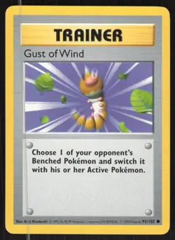 Pokemon TCG Base Set (Shadowless) #093/102 Gust of Wind LP - Image 1