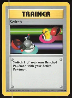 Pokemon TCG Base Set (Shadowless) #095/102 Switch LP - Image 1