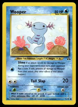 Pokemon TCG Neo Discovery #71/75 Wooper LP - Image 1