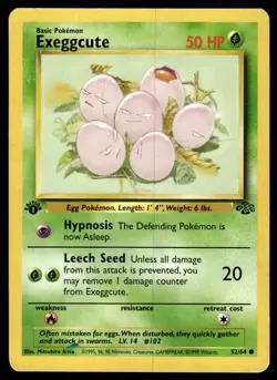 Pokemon TCG Jungle #52/64 Exeggcute 1st Edition HP - Image 1