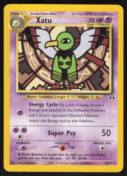 Pokemon TCG Neo Discovery #52/75 Xatu NM - Image 1