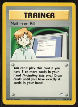 Pokemon TCG Neo Destiny #105/105 Mail from Bill LP - Image 1