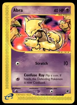Pokemon TCG Base Expansion Pack #018/128 Abra NM - Image 1