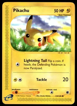 Pokemon TCG Expedition Base Set #124/165 Pikachu NM - Image 1