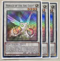 3x Herald of the Arc Light 1st Edition Super Rare RA01-EN031 Yu-Gi-Oh! - Image 1