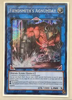 Yugioh Fiendsmith's Agnumday MP25-EN109 1st Edition Prismatic Secret Rare NM - Image 1