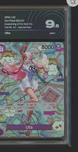 2023 One Piece Uta OP02-120 SP Special Alt Art Risveglio del'ERA AIRGRANDING 9.5 - Image 1