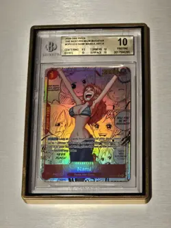 2024 One Piece TCG PRB01-16 Manga Alternate Art Nami BGS 10 Pristine - Image 1