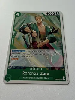 One Piece CCG Roronoa Zoro PRB02-006 R - Near Mint! English - Image 4