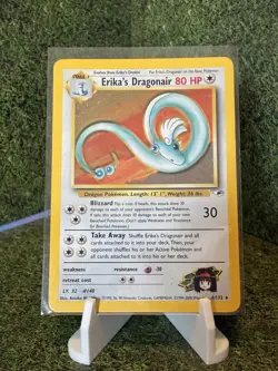Erika's Dragonair *SWIRL* Holo Rare Gym Heroes Card 4/132 (LP) US-Seller - Image 1