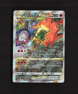 Charizard VSTAR SWSH262 OFFCENTER Full Art Black Star Promo Holo Pokemon Card NM - Image 1