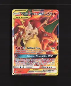 Charizard & Braixen GX 22/236 Cosmic Eclipse Ultra Rare Holo Pokemon Card NM - Image 1