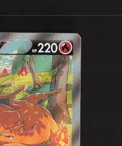 Charizard V SWSH260 OFFCENTER Full Art Black Star Promo Holo Pokemon Card NM - Image 4