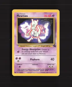 Mewtwo 3 WOTC Promos Black Star Promo Pokemon Card LP - Image 1