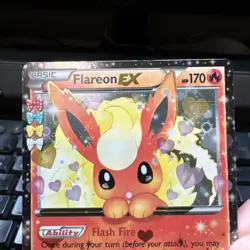 Pokemon TCG Flareon EX Holo Rare Card RC6/RC32 Generations Radiant Collection NM - Image 2