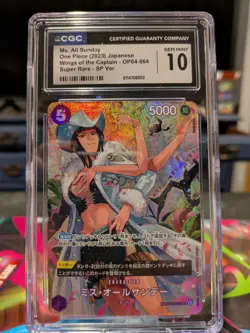 CGC 10 Ms. All-Sunday ONE PIECE Card Game Japanese sp OP04-064 Wings of Captain - Image 1