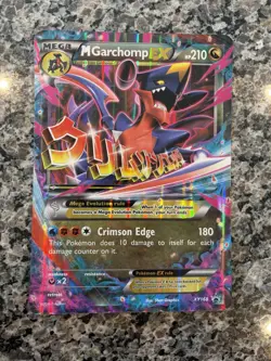 Mega M Garchomp EX Black Star Promo Rare XY168 Jumbo Card LP - Image 1